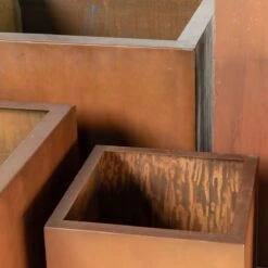 Outdoor Planter Corten Steel Cube -The Palm Centre Store E 18573 5efdf1ee0af3f