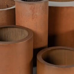 Outdoor Planter Corten Steel Cylinder -The Palm Centre Store E 18575 5efdf78c851ec