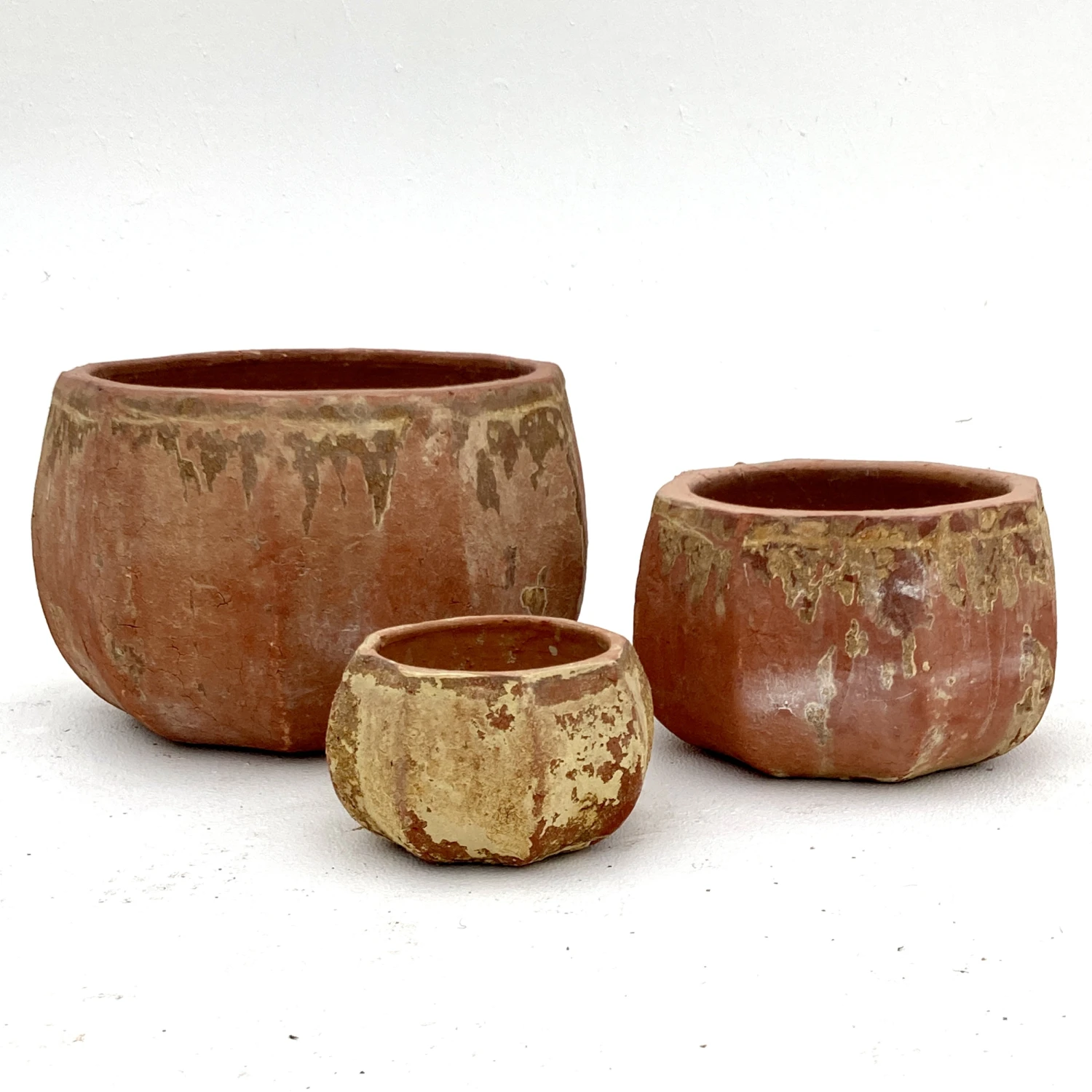 Seres Bowl Antiqued Red Stone Outdoor Pot 1 Seres Bowl Antiqued Red Stone Outdoor Pot