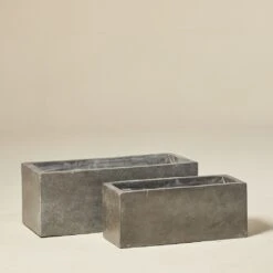 Outdoor Pot – Balzac Trough Charcoal