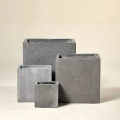 Outdoor Pot – Concrete Cube – Charcoal -The Palm Centre Store TS CUB CH 60c8bbcc28800