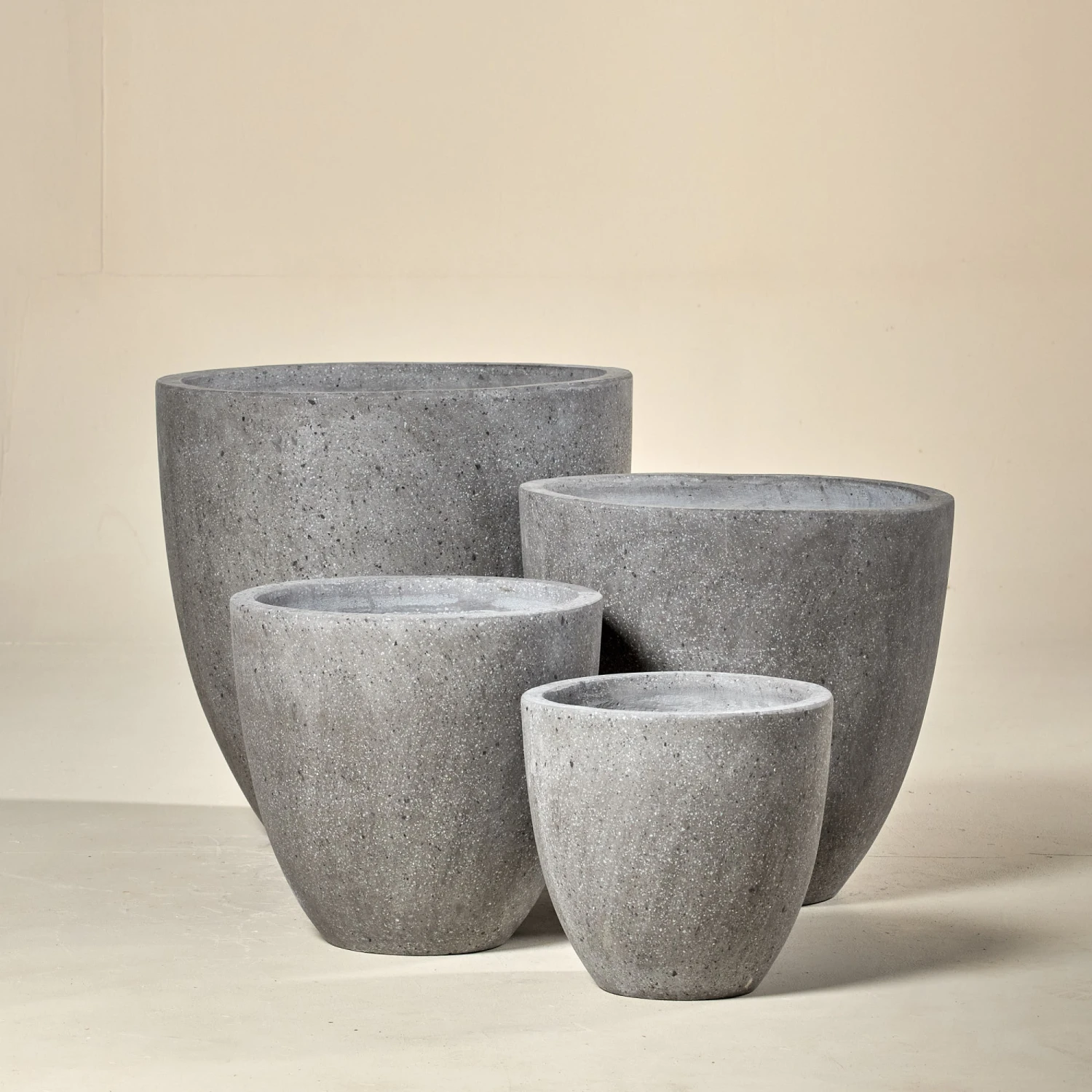 Terrazzo Outdoor Pot – Egg Charcoal 1 Terrazzo Outdoor Pot – Egg Charcoal